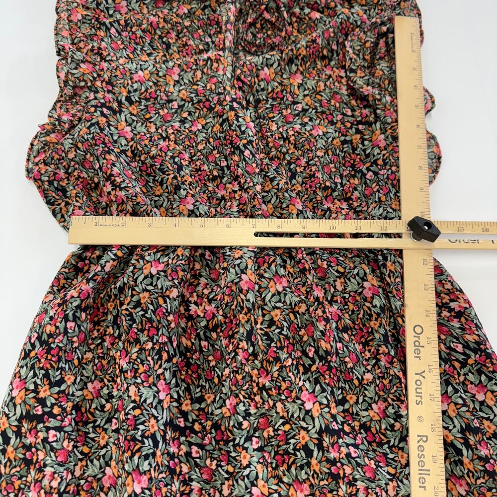 BB Dakota Dress Womens Medium Pink Orange Ditsy‎ Floral Maxi - Picture 9 of 11